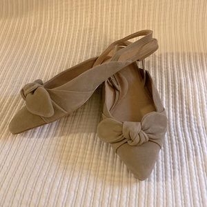 J Jill Nicolette Suede Slingback Flats